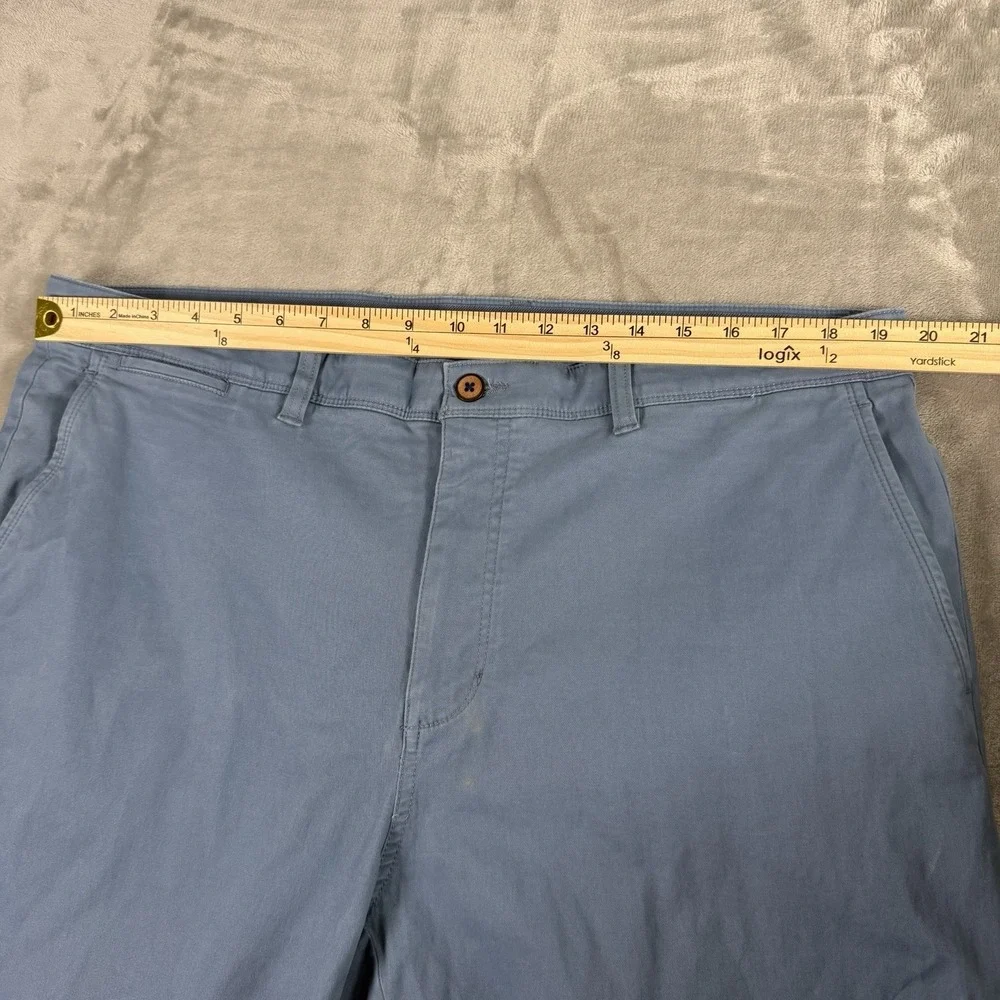 Tommy Bahama Pants Mens 40x30 Baby Blue Boracay Chino Flat Front Floral Pattern
